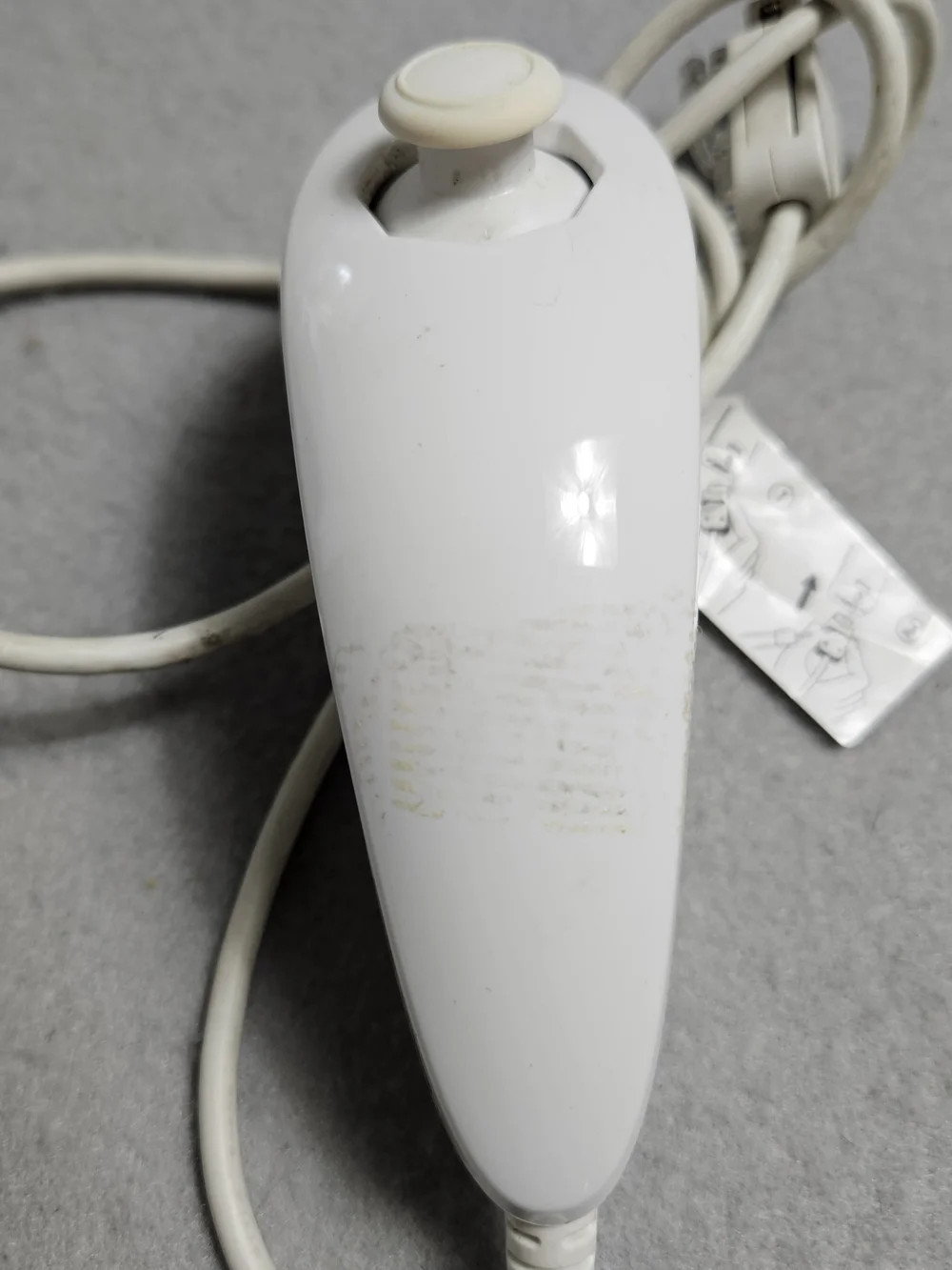 Nintendo Wii Nunchuk Controller RVL-004 White Wired OEM Untested